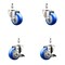 Service Caster 3 Inch 316SS Blue Polyurethane Swivel 10mm Threaded Stem Caster Brake, 2PK SS316TS20S314-PPUB-BLUE-M1015-2-TLB2 - alternate 5